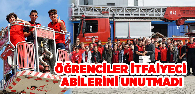 ÖĞRENCİLER İTFAİYECİ ABİLERİNİ UNUTMADI