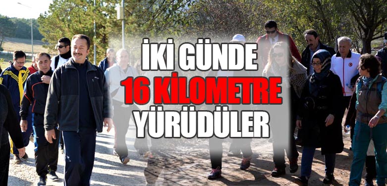 İKİ GÜNDE 16 KM