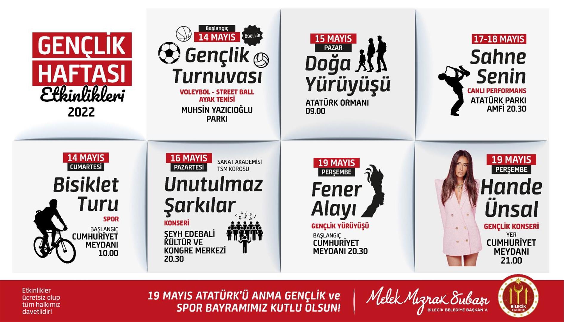 19 MAYIS BİLECİK'TE ÇOK RENKLİ OLACAK