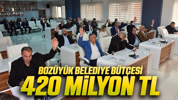 BOZÜYÜK BELEDİYE BÜTÇESİ 420 MİLYON TLj