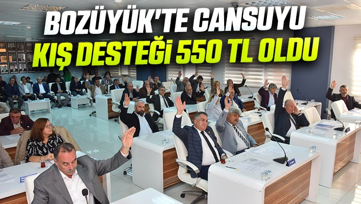 BOZÜYÜK'TE CANSUYU KIŞ DESTEĞİ 550 TL OLDU