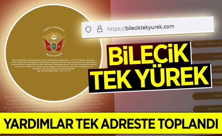 YARDIMLAR TEK ADRESTE TOPLANDI