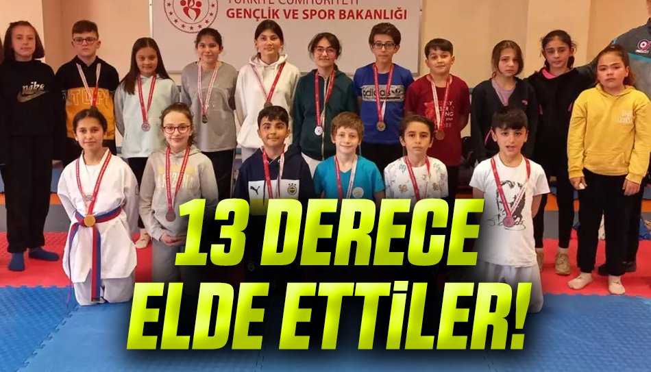 BOZÜYÜKLÜ TAEKWONDOCULARDAN 13 DERECE 