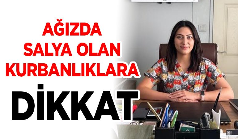 AĞIZDA SALYA OLAN KURBANLIKLARA DİKKAT
