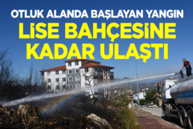 Otluk Alanda Başlayan Yangın Lise Bahçesine Kadar Ulaştı