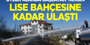 Otluk Alanda Başlayan Yangın Lise Bahçesine Kadar Ulaştı