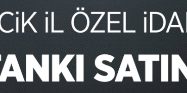 ATIKSU TANKI SATIN ALINACAKTIR