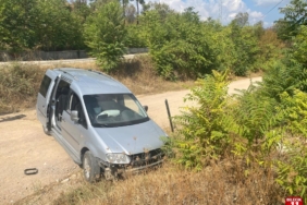 Bilecik'te şarampole düştü
