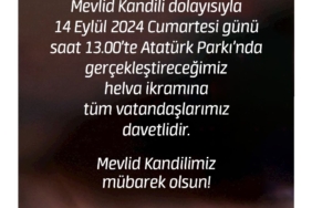 Kandil günü helva ikramı