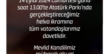 Kandil günü helva ikramı