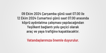 BU YOLA ÇIKACAKLAR DİKKAT!