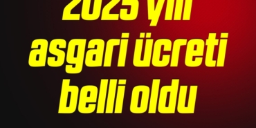 2025 yılı asgari ücreti belli oldu