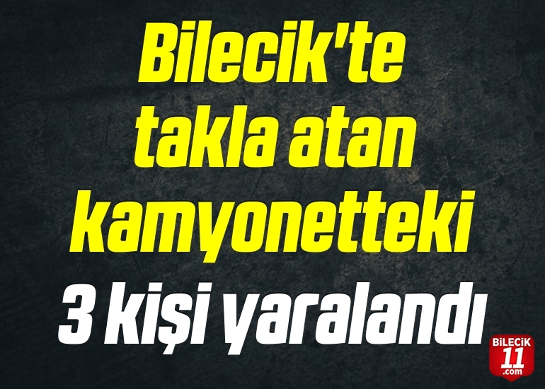 Bilecik'te takla atan kamyonetteki 3 kişi yaralandı