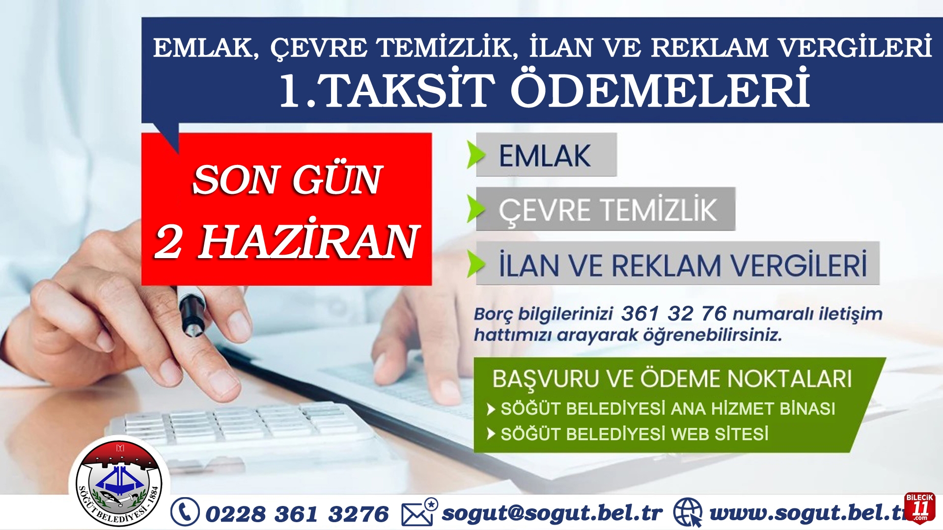 Belediye uyardı: son tarih 2 haziran