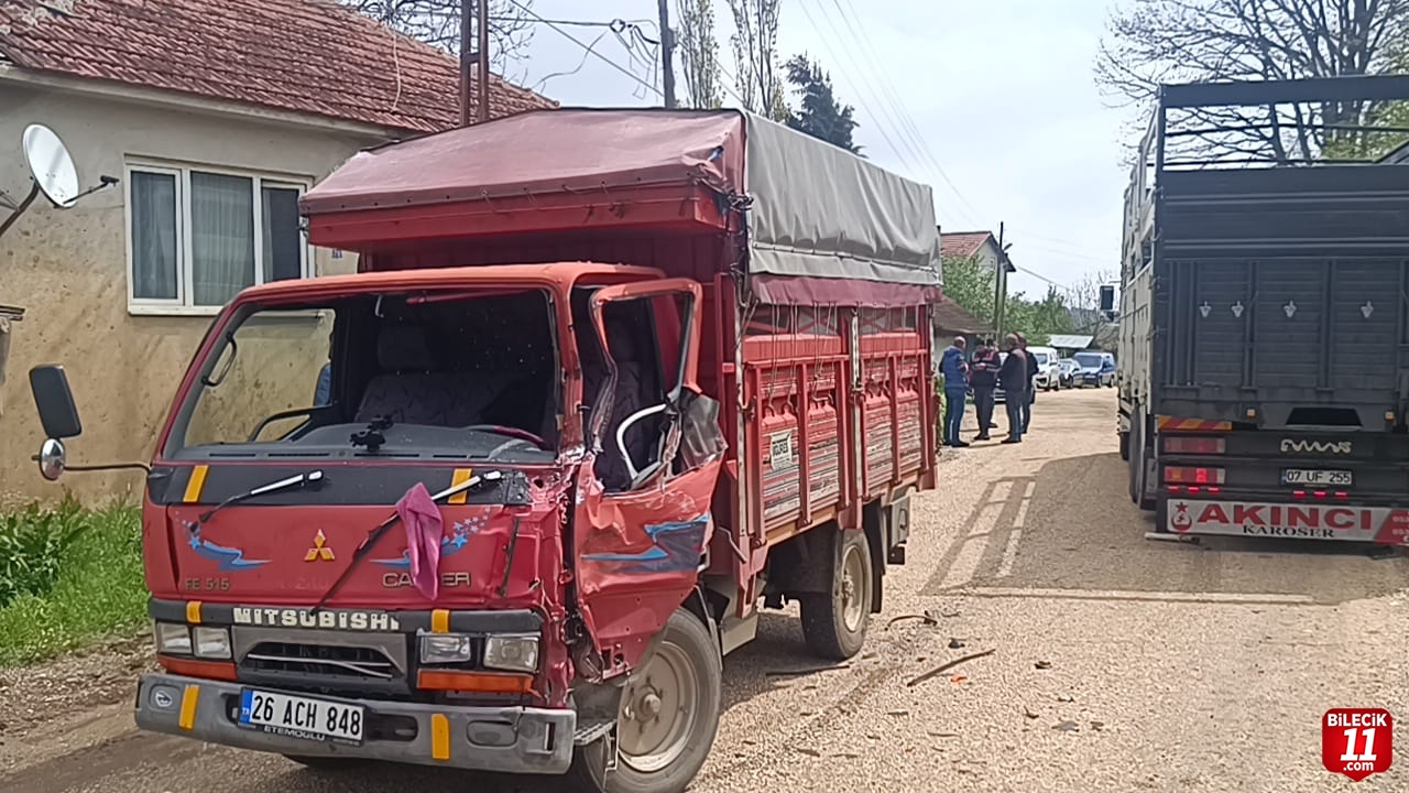 Bilecik'te kamyonla kamyonetin çarpışması sonucu 1 kişi yaralandı
