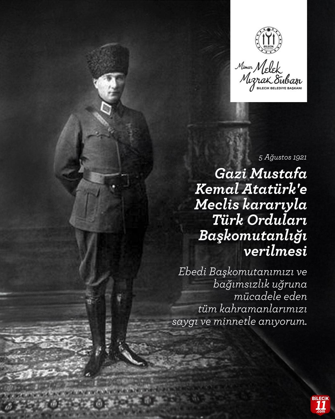 Başkan Subaşı'ndan 5 Ağustos Başkomutanlık Mesajı