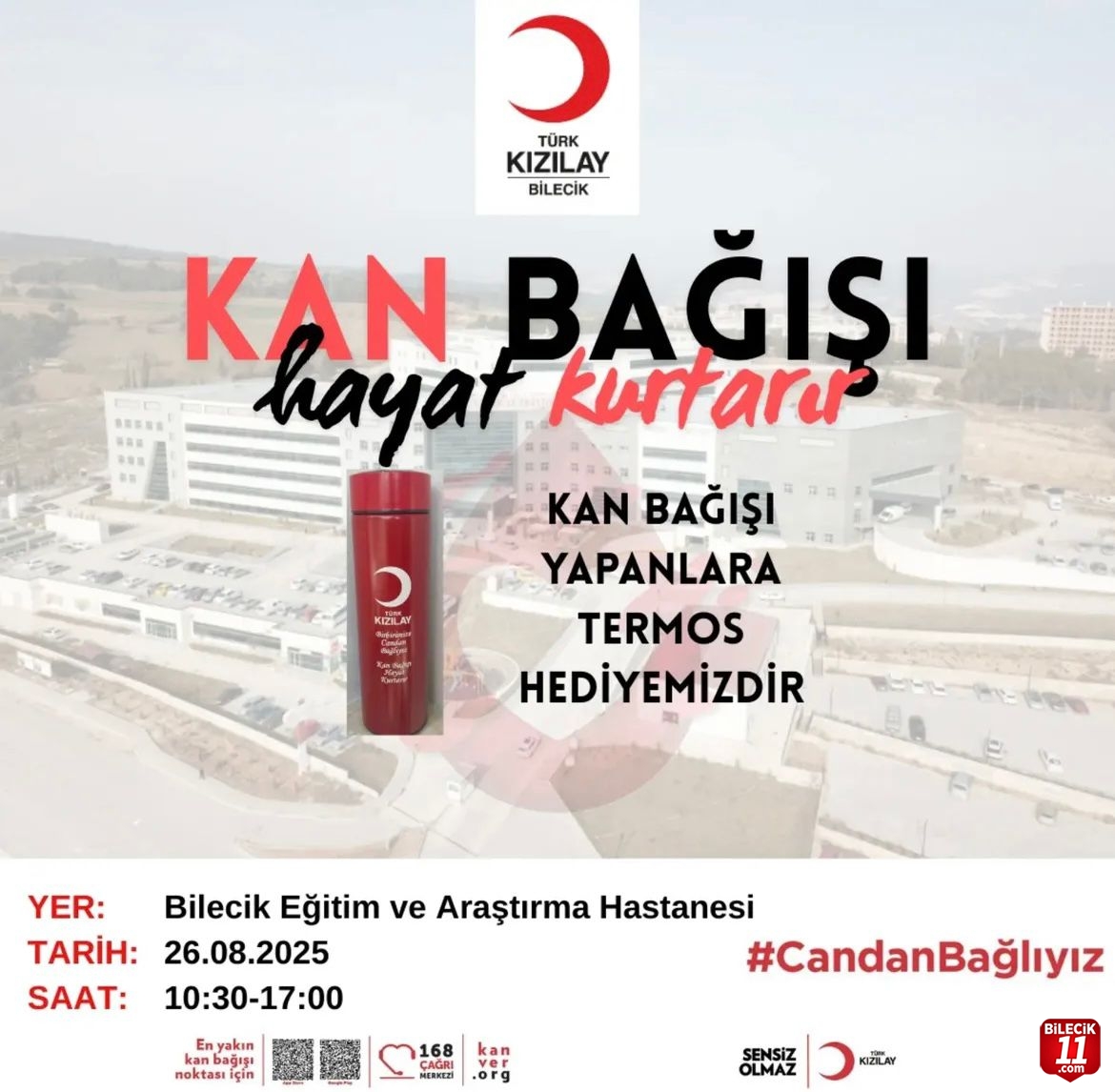 Bilecik’te Kan Bağışı Etkinliği: Kızılay’dan Vatandaşlara Davet