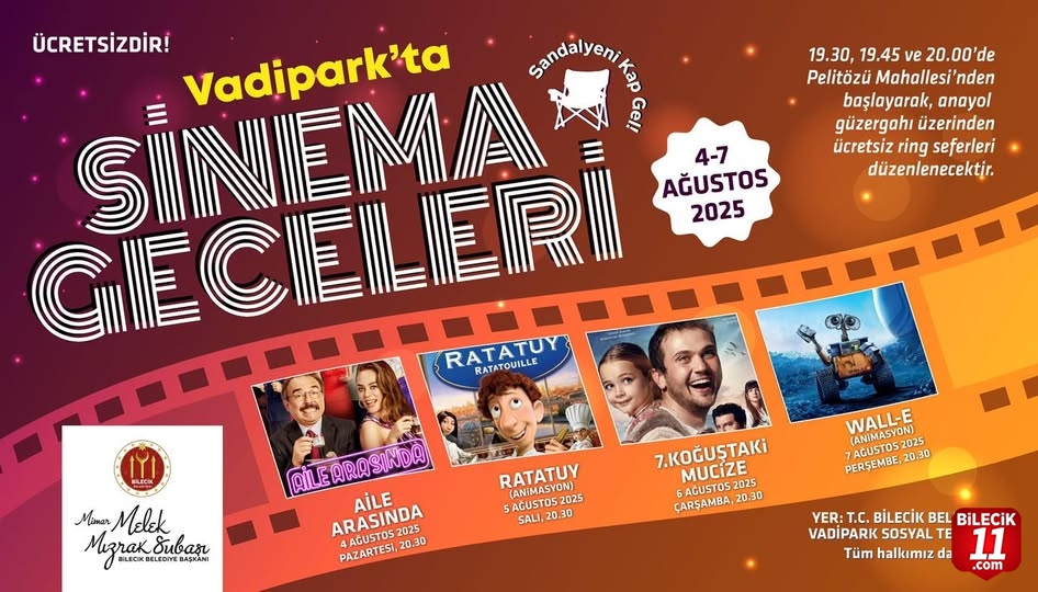 Bilecik’te Yaz Akşamları Sinema Keyfiyle Renklenecek