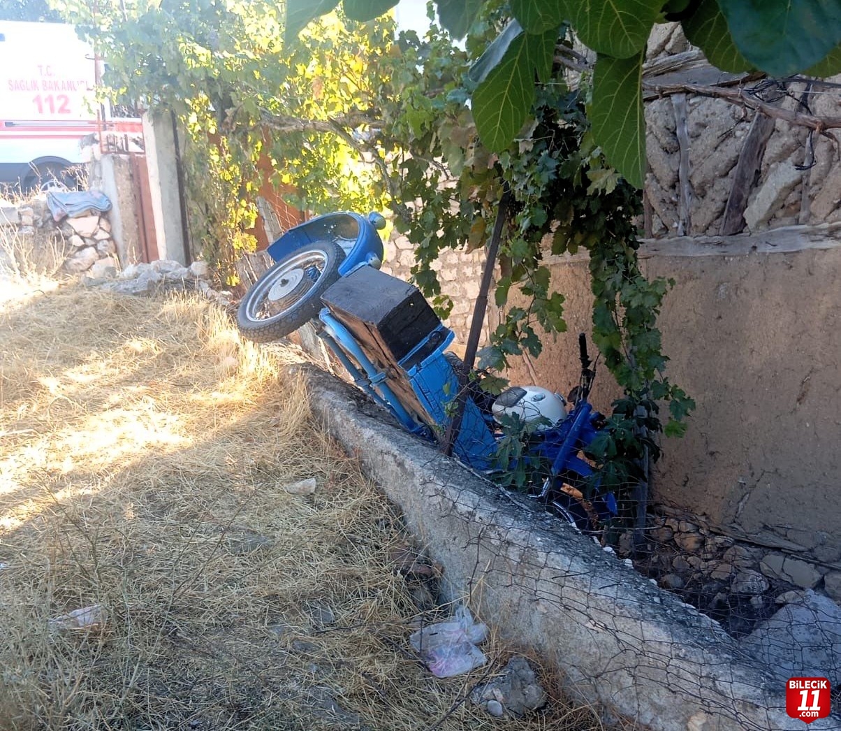 Bilecik'te devrilen motosikletin sürücüsü öldü