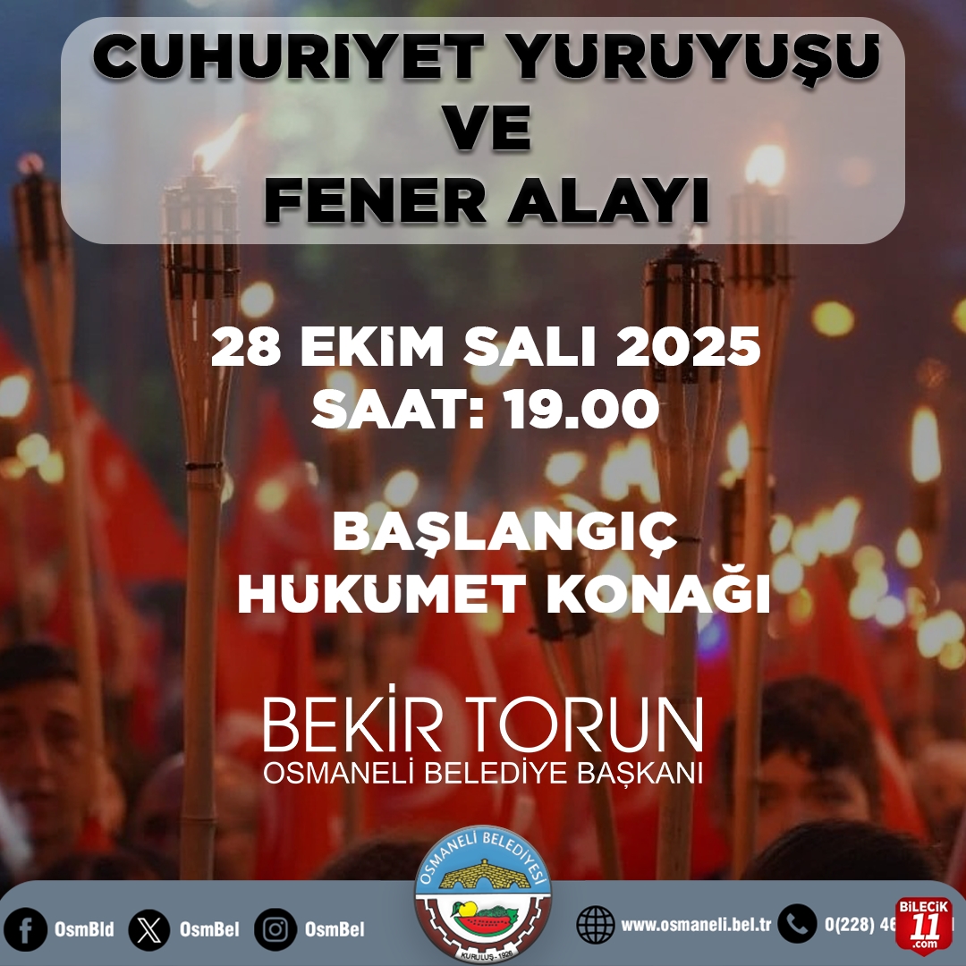 Cumhuriyet Coşkusu Osmaneli’nde Yükseliyor