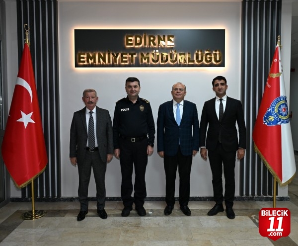Edirne'de kaymakamlardan İl Emniyet Müdürü Ayhan'a ziyaret