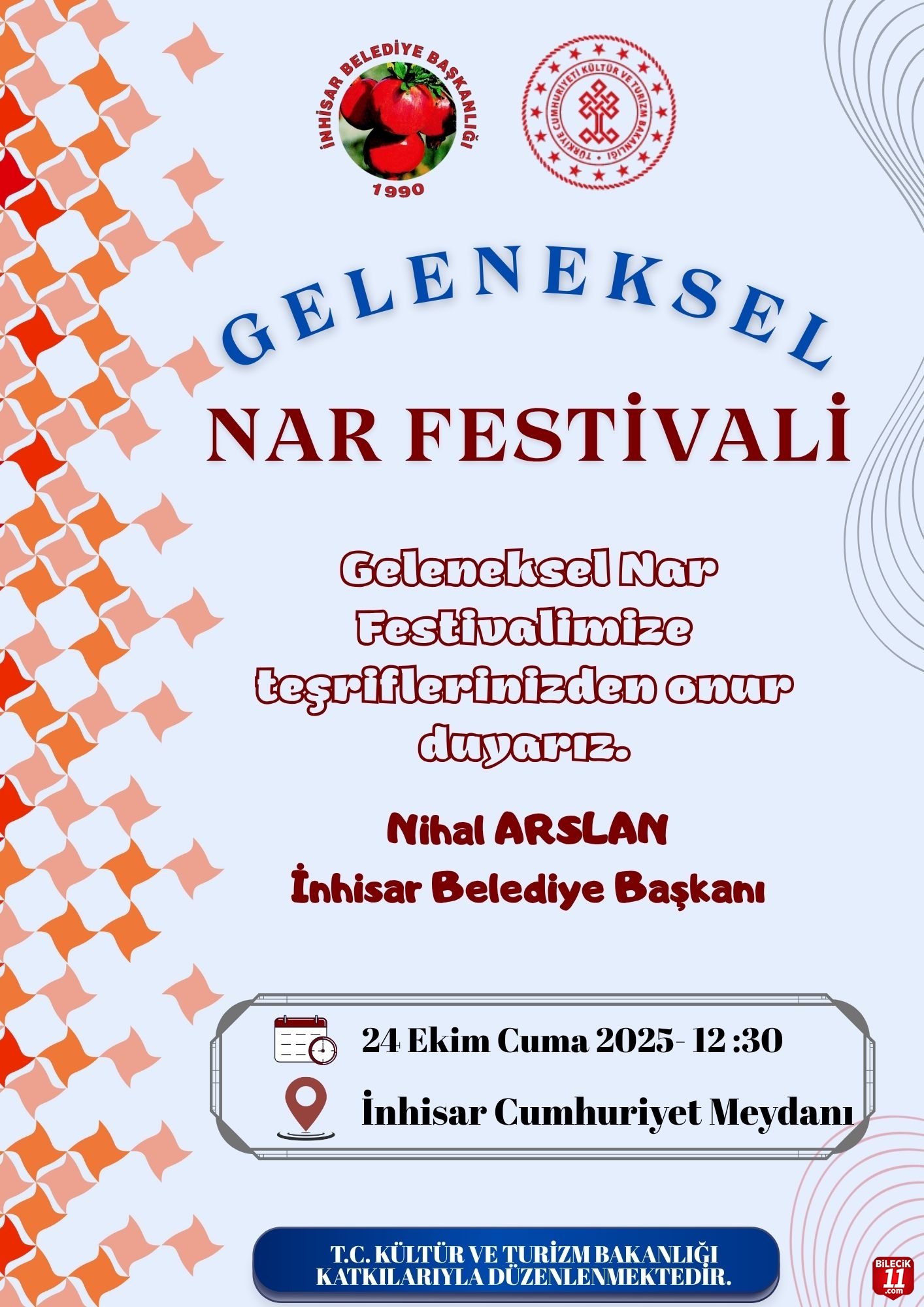 İNHİSAR NAR FESTİVALİ DOLU DOLU GEÇECEK