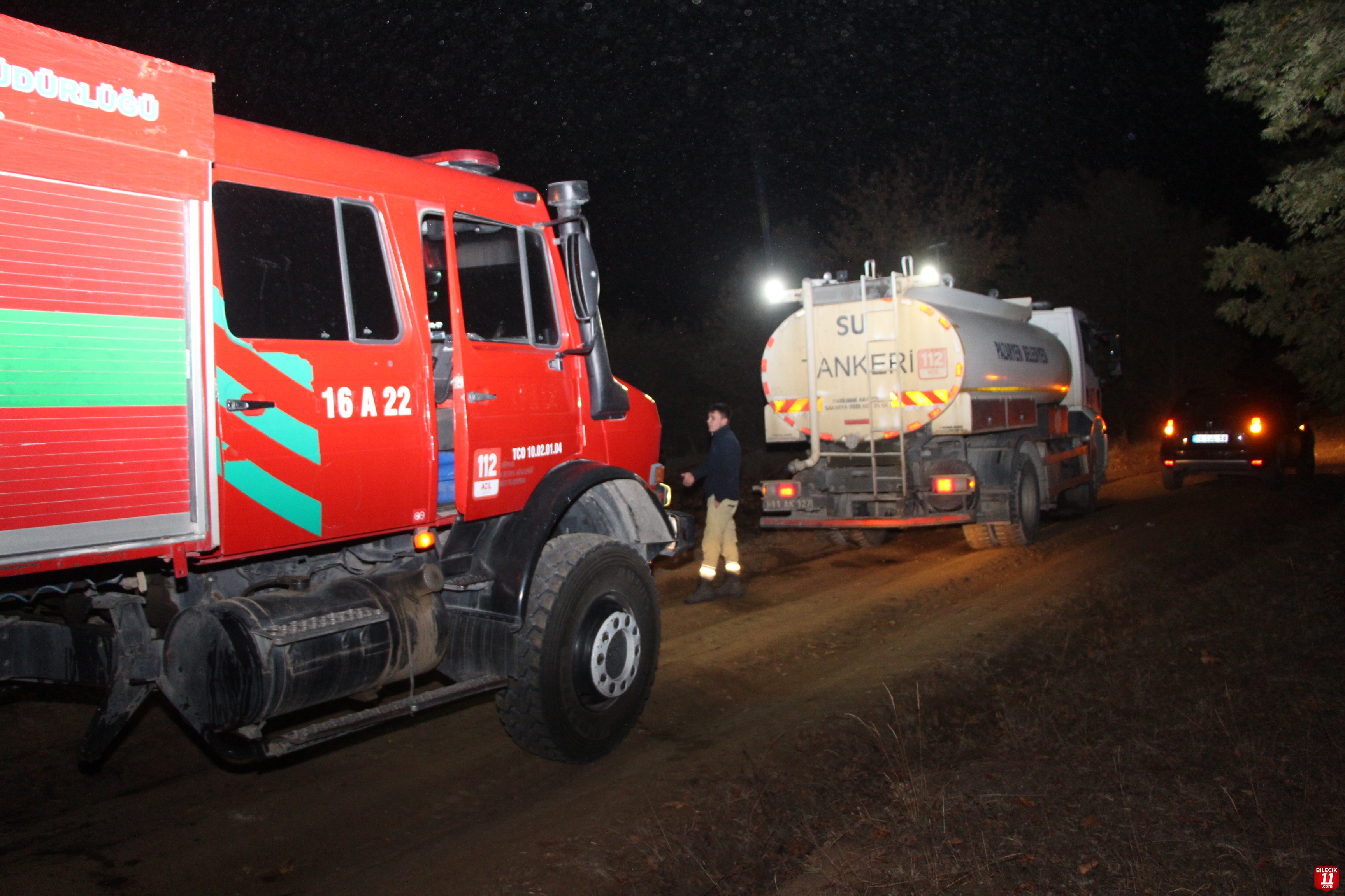 Pazaryeri'nde ormanda çıkan yangın söndürüldü