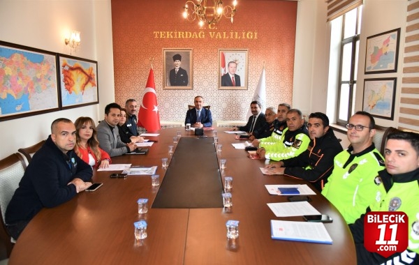 Tekirdağ'da karayolları trafik güvenliği toplantısı yapıldı