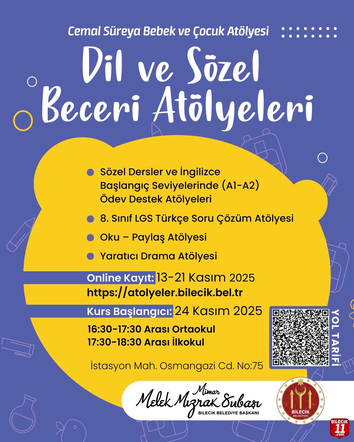 Cemal Süreya Bebek ve Çocuk Atölyesi’nde Dil ve Sözel Beceri Atölyeleri Başlıyor