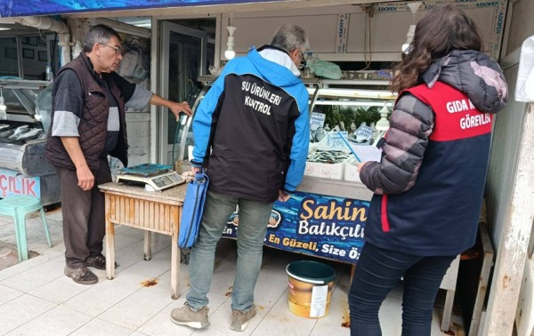 Gelibolu'da balıkçı tezgahları denetlendi