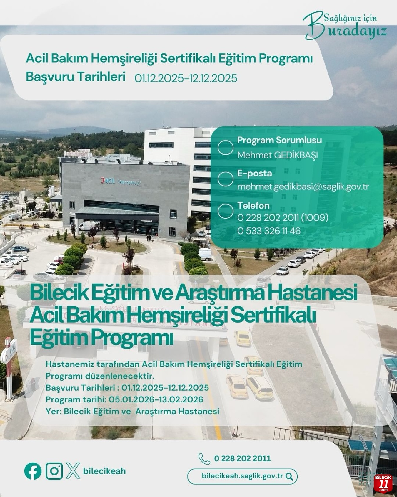 Acil Bakım Hemşireliği Eğitimi İçin Başvurular Başladı