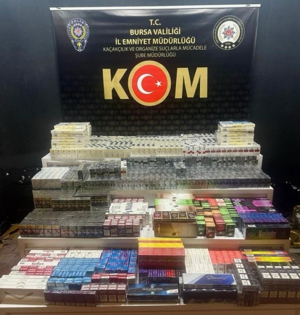Bursa'da sigara kaçakçılığı operasyonunda 2 şüpheli yakalandı