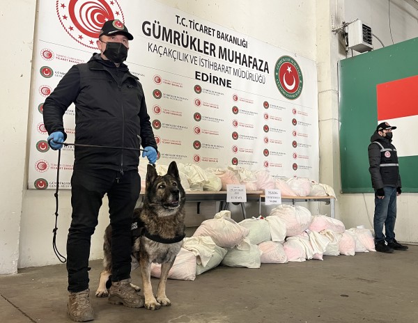 Kapıkule'de bir tırda esrar ve çok sayıda uyuşturucu hap ele geçirildi