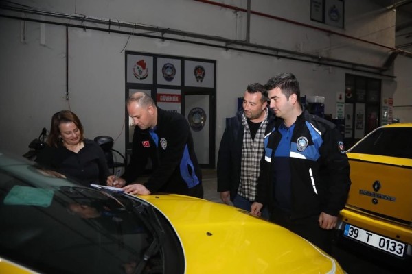 Kırklareli'nde taksiler denetlendi