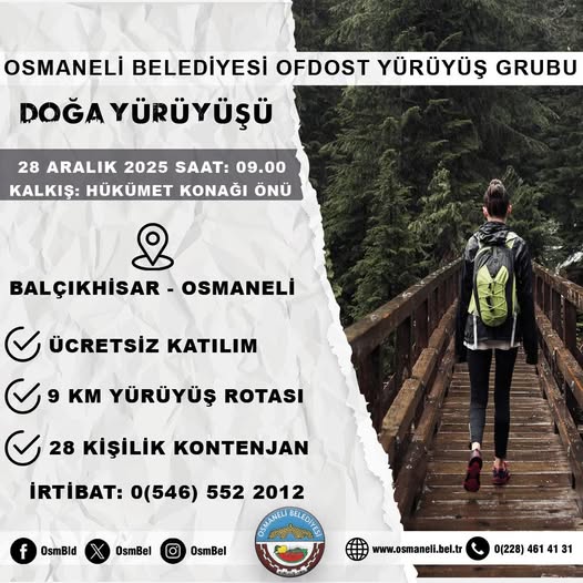 Osmaneli’nde doğa yürüyüşü