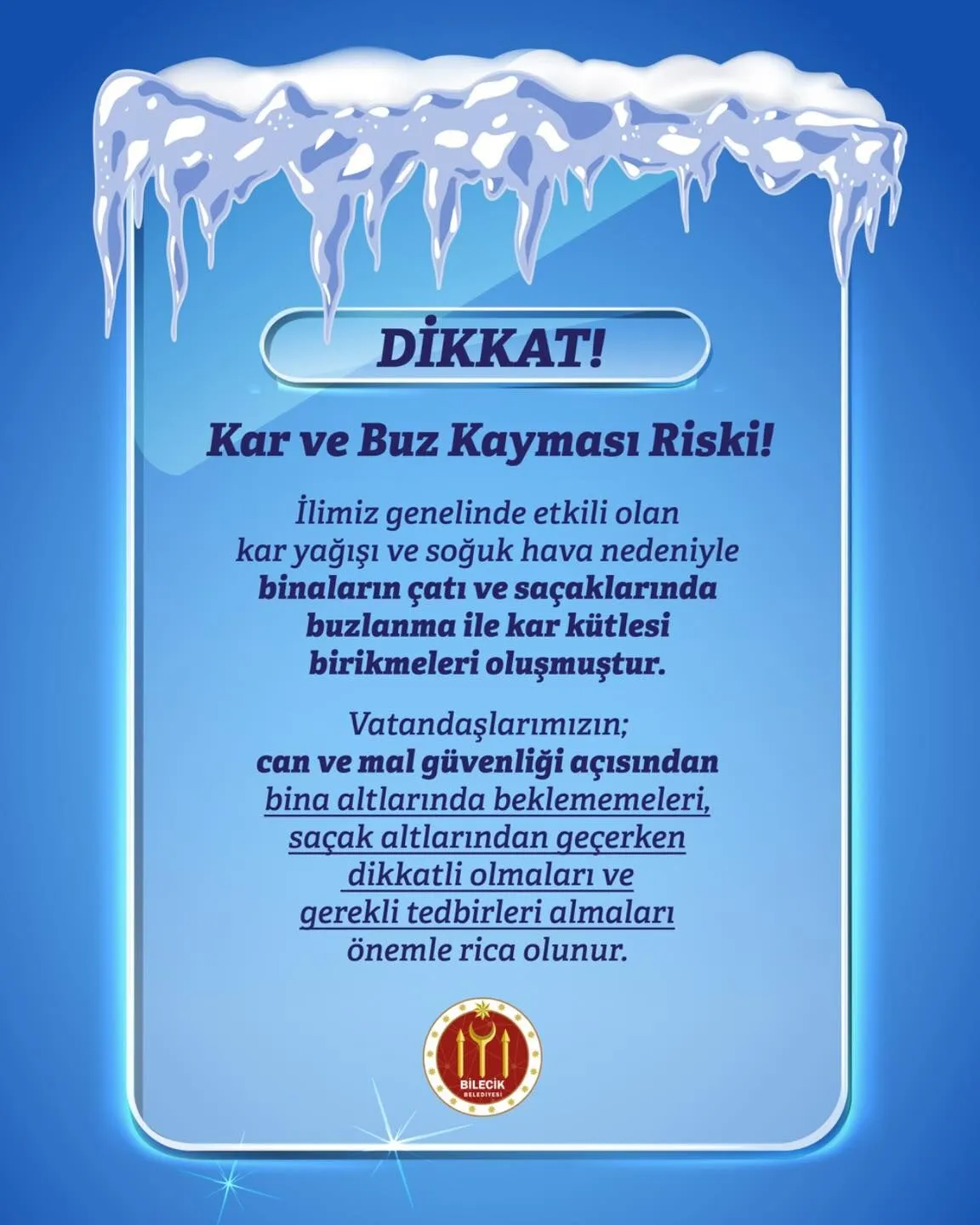 BELEDİYE'DEN ÖNEMLİ UYARI!