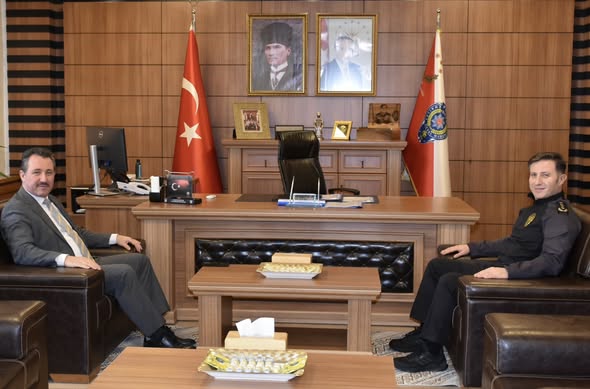 Müftü Dilek’ten Müdür Çağlar’a Hayırlı Olsun Ziyareti