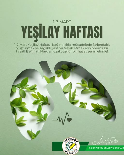 Belediye'den Yeşilay Haftası Mesajı