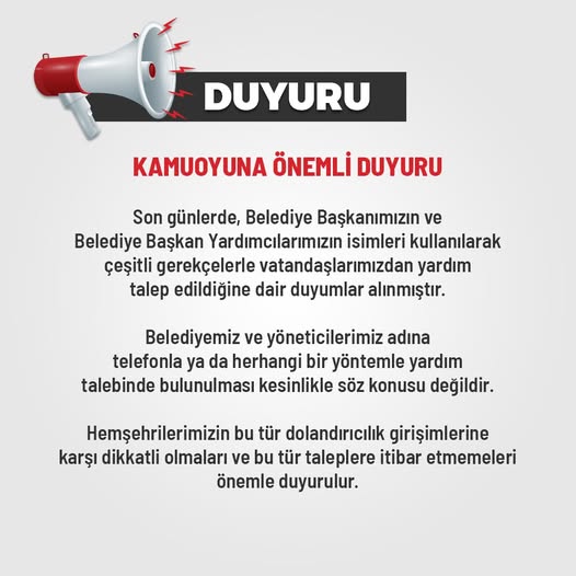 Belediye Uyardı