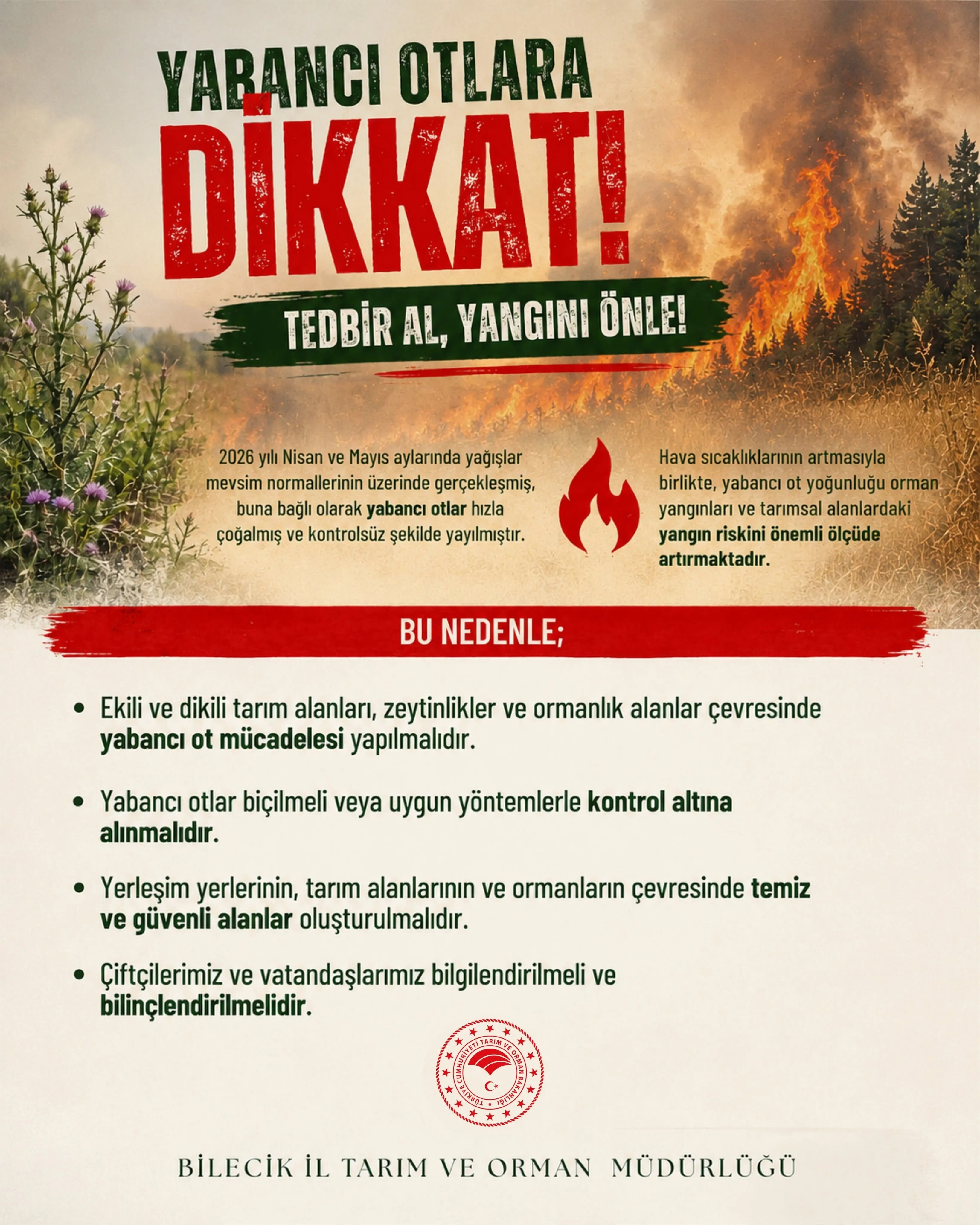 YABANCI OTLARA DİKKAT!