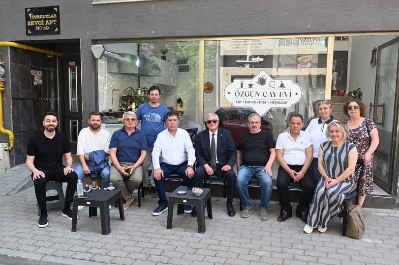 Başkan Bakkalcıoğlu ve Yaşar Tüzün’den Özgün Çay Evi’ne Ziyaret