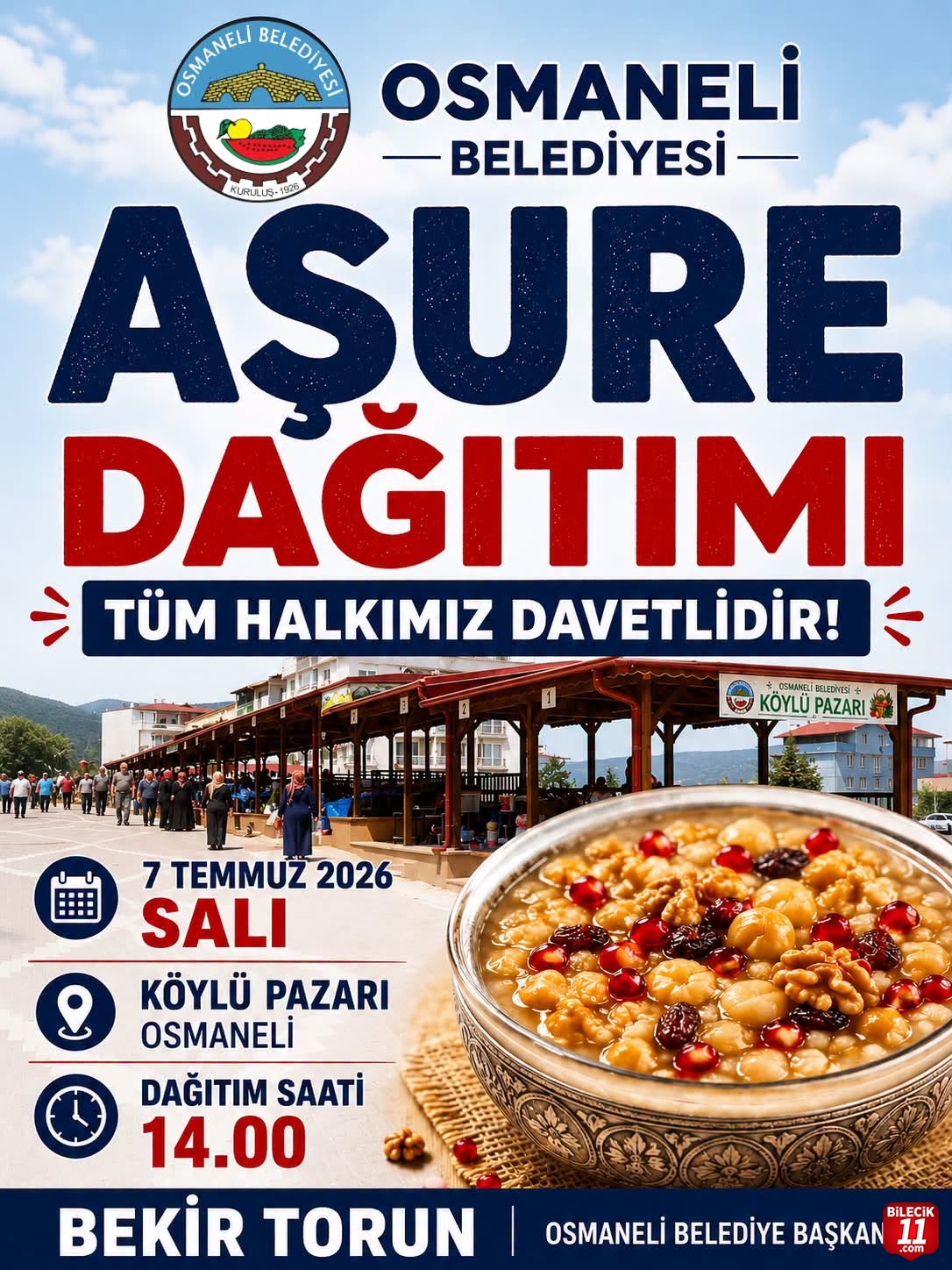 OSMANELİ'DE AŞURE BEREKETİ