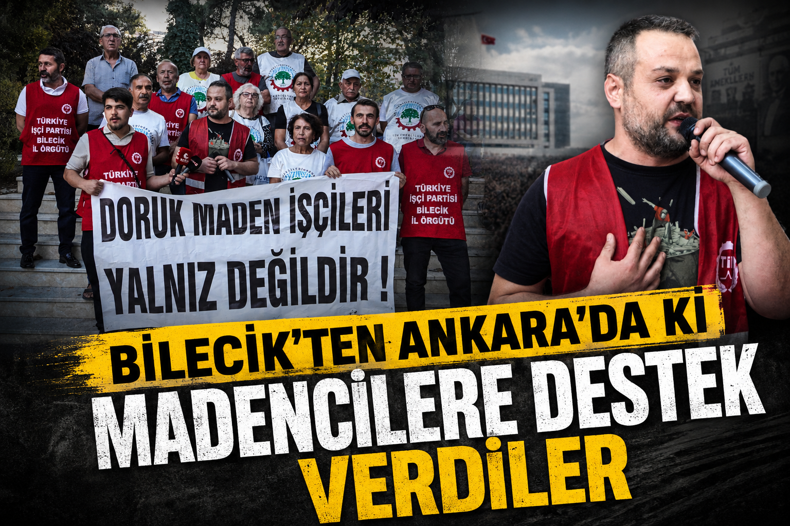 Bilecik’ten Ankara’daki madencilere destek