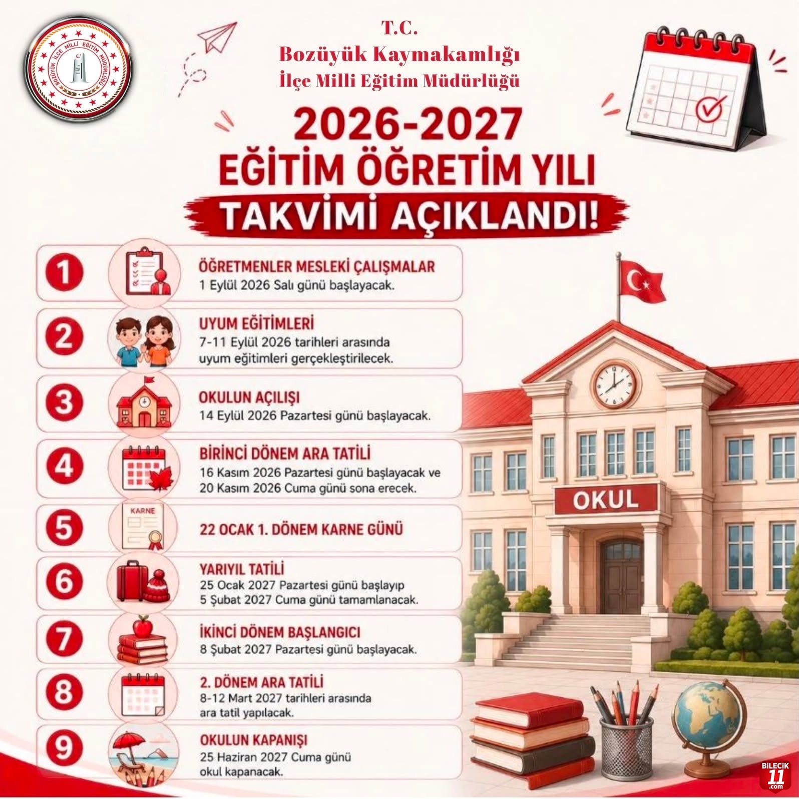 Bozüyük’te Okullar Ne Zaman Açılacak?