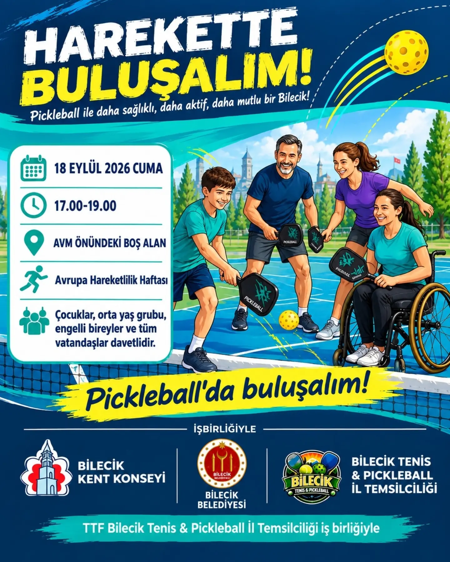 BİLECİK'TE PİCKLEBALL HEYECANI