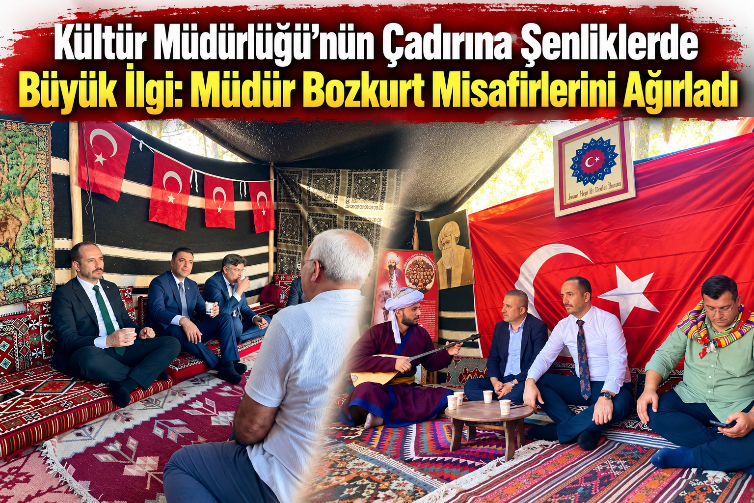 Kültür Müdürlüğü’nün Çadırına Şenliklerde Büyük İlgi: Müdür Bozkurt Misafirlerini Ağırladı
