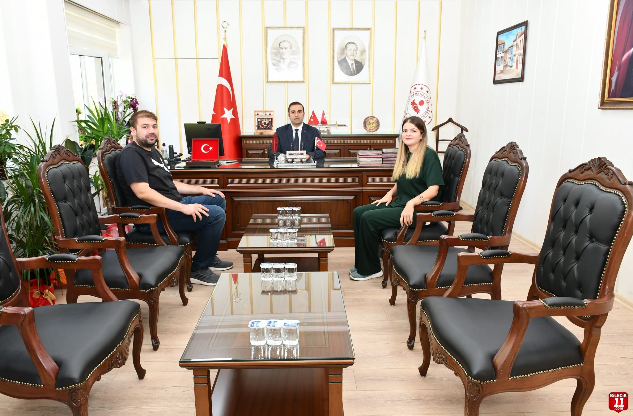 ŞAHİN ÇİFTİNDEN KAYMAKAM YILMAZ'A ZİYARET