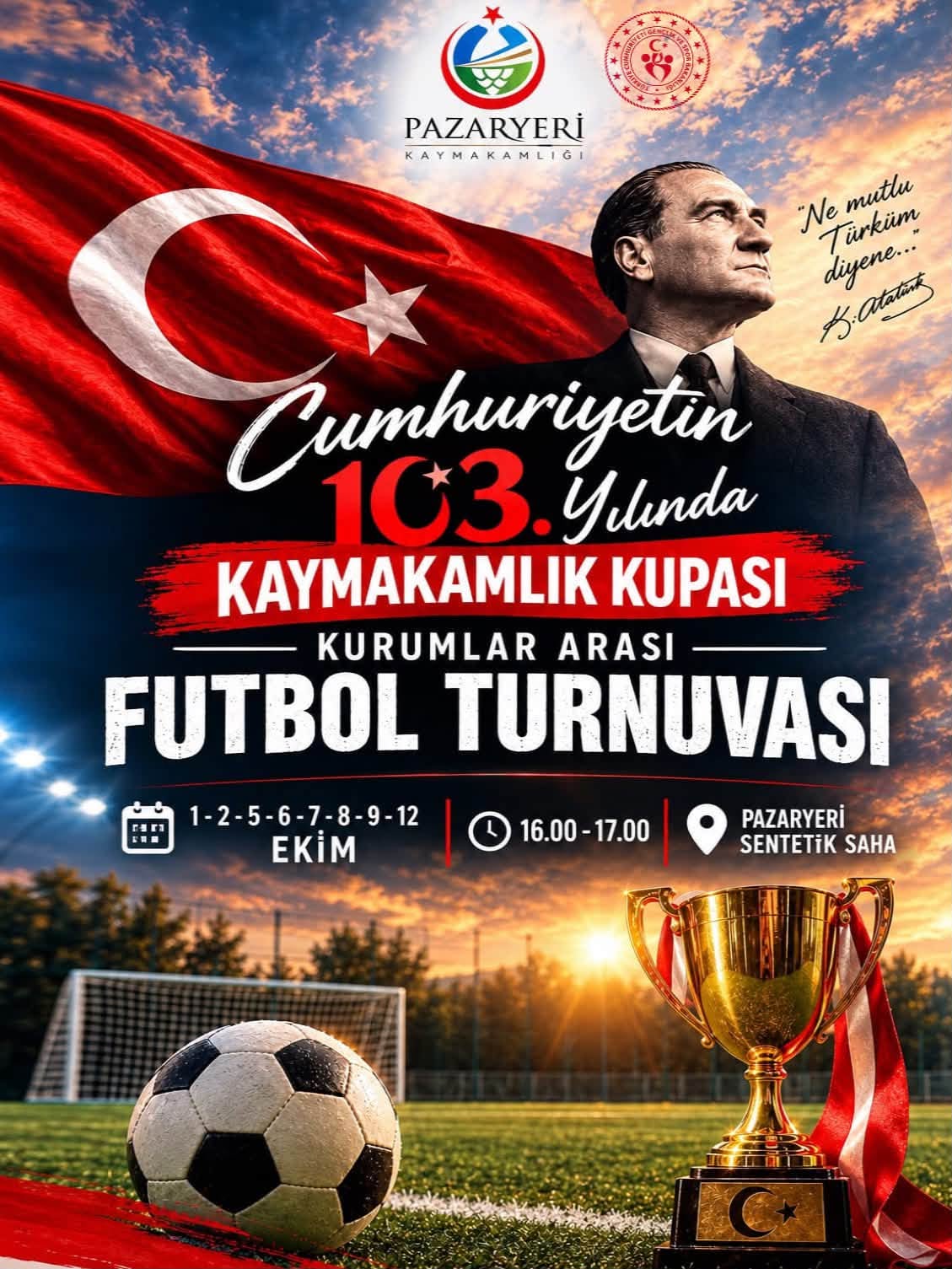 CUMHURİYET COŞKUSU SPORLA YAŞANACAK