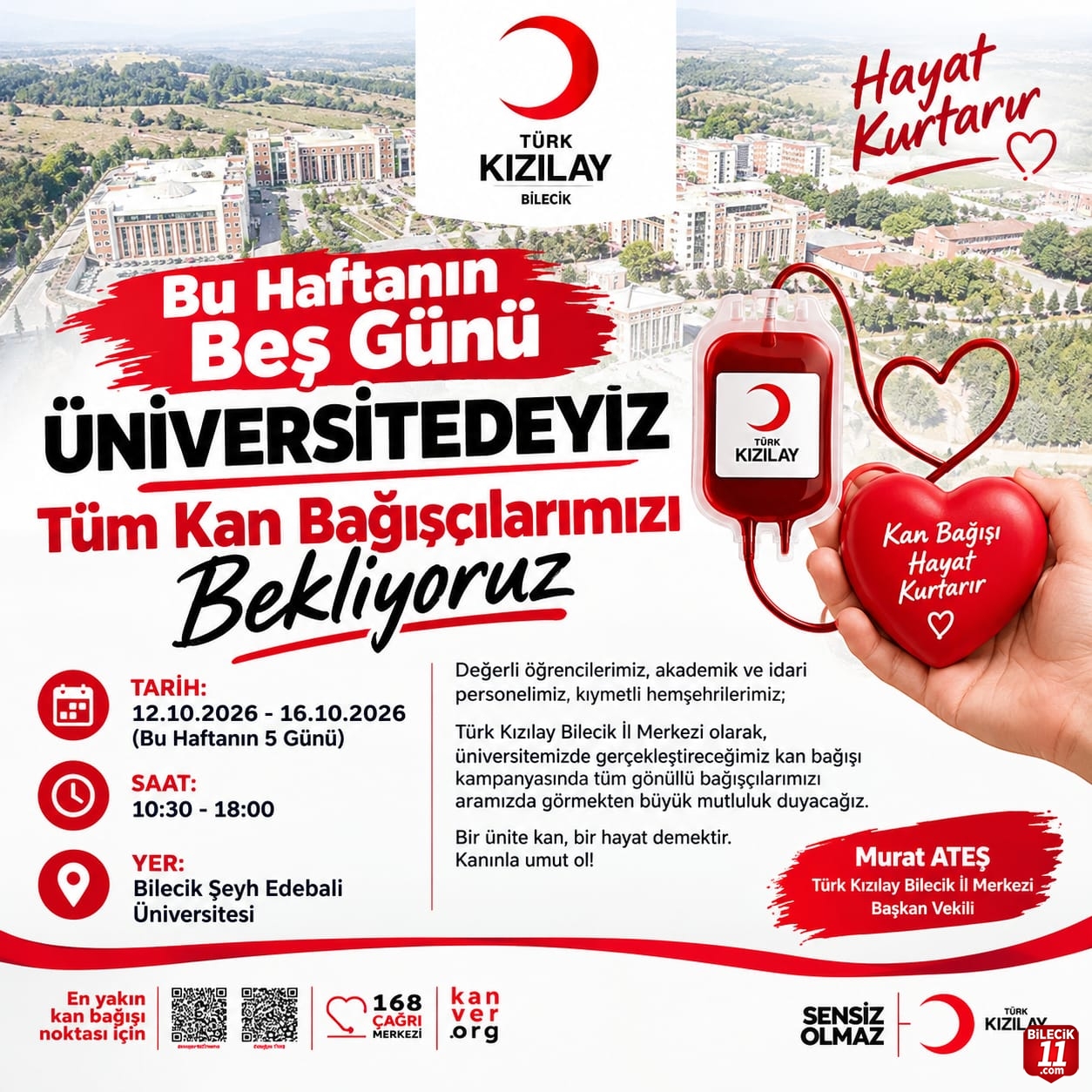 KIZILAY BŞEÜ'DE KAN BAĞIŞI KAMPANYASI BAŞLATTI