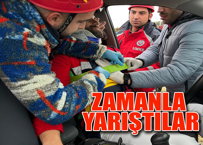 Zamanla yarıştılar